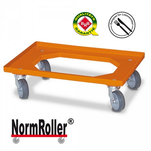 BRB NormRoller® Lastenroller für Stapelkästen im Euro-Format 600 x 400 mm / 400 x 300 mm