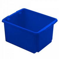 Drehstapelbehälter, leichte Ausführung, lebensmittelecht, Inhalt 32 Liter, LxBxH 455 x 360 x 245 mm, Polypropylen (PP), blau