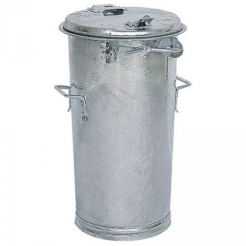 Mülltonne 50 Liter, Höhe: 690 mm, Ø unten/oben: 305/400 mm, Stahl, feuerverzinkt