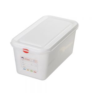 Gefrierbehälter mit Deckel, lebensmittelechter Polypropylen (PP) Kunststoff - Inhalt 6,0 Liter - LxBxH 325 x 176 x 150 mm