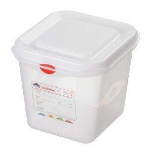 Gefrierbehälter mit Deckel, lebensmittelechter Polypropylen (PP) Kunststoff - Inhalt 1,8 Liter - LxBxH 265 x 162 x 65 mm