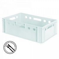 E2-Fleischkasten / Euro Stapelbehälter, weiß, 600 x 400 x 200 mm