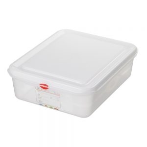 Gefrierbehälter mit Deckel, lebensmittelechter Polypropylen (PP) Kunststoff - Inhalt 6,5 Liter - LxBxH 325 x 265 x 100 mm-S