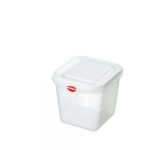 Vorratsbox für kalte und heiße Lebensmittel, lebensmittelechtes Polypropylen (PP) Kunststoff, mit Deckel, LxBxH 176 x 162 x 150 mm, Inhalt 2,6 Liter-S