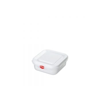 Vorratsbox für kalte und heiße Lebensmittel, lebensmittelechtes Polypropylen (PP) Kunststoff, mit Deckel, LxBxH 176 x 162 x 65 mm, Inhalt 1,1 Liter-S