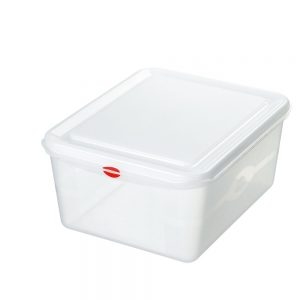 Vorratsbox für kalte und heiße Lebensmittel, lebensmittelechtes Polypropylen (PP) Kunststoff, mit Deckel, LxBxH 325 x 265 x 150 mm, Inhalt 10 Liter-S