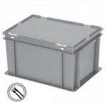 Mehrwegbehälter / Versandbehälter mit Deckel, Euro-Format, LxBxH 400 x 300 ..