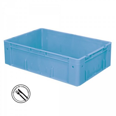 Stapelbehälter für schwere Lasten, PP-Kunststoff  blau / lebensmittelecht - LxBxH 600 x 400 x 175 mm, 31 Liter