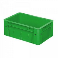 Stapelbehälter für schwere Lasten, PP-Kunststoff grün/ lebensmittelecht / mit 2 Griffleisten - LxBxH 300 x 200 x 120 mm, 4 Liter