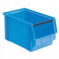 Sichtbox FB3, 12 Liter, Außenmaß LxBxH 350/300 x 200 x 200 mm, PE-HD Kunststoff, Farbe: blau