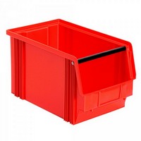 Sichtbox FB3, 12 Liter, Außenmaß LxBxH 350/300 x 200 x 200 mm, PE-HD Kunststoff, Farbe: rot