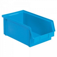 Sichtbox FB3Z, 8,7 Liter, Außenmaß LxBxH 350/300 x 200 x 1345 mm, PE-HD Kunststoff, Farbe: blau