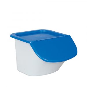 Vorratsbehälter 15 Liter, 10,5 kg Mehl oder 15 kg Zucker, Polypropylen (PP), LxBxH 440 x 400 x 280 mm, weiß/blau