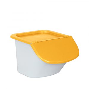 Vorratsbehälter 15 Liter, 10,5 kg Mehl oder 15 kg Zucker, Polypropylen (PP), LxBxH 440 x 400 x 280 mm, weiß/orange
