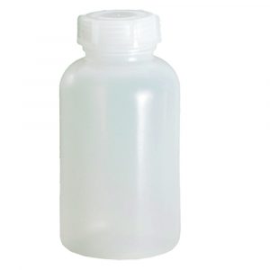 Probenflasche aus PE-LD Kunststoff, lebensmittelecht, chemikalienbeständig - naturweiß, Inhalt 750 ml