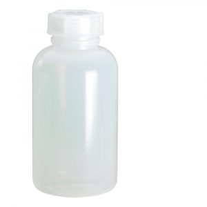 Probenflasche aus PE-LD Kunststoff, lebensmittelecht, chemikalienbeständig - naturweiß, Inhalt 1000 ml