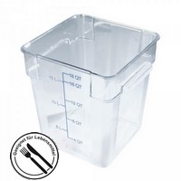 Transparenter Vorratsbehälter 17 Liter für Lebensmittel - LxBxH 280 x 280 x 320 mm