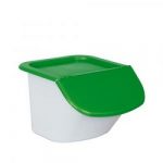 Vorratsbehälter 15 Liter, 10,5 kg Mehl oder 15 kg Zucker, Polypropylen (PP), LxBxH 440 x 400 x 280 mm, weiß grün-S
