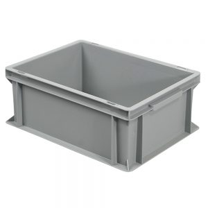 Transportbox für Geschirr, Euro-Format LxBxH 400 x 300 x 170 mm, grau