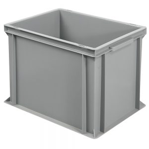 Transportbox für Geschirr, Euro-Format LxBxH 400 x 300 x 320 mm, grau