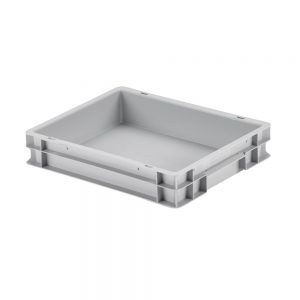 Transportbox für Geschirr, Euro-Format LxBxH 400 x 300 x 70 mm, grau