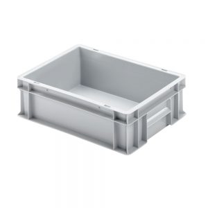 Transportbox für Geschirr, Euro-Format LxBxH 400 x 300 x 120 mm, grau