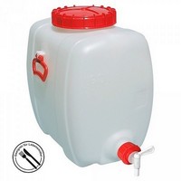 60 Liter Getränkefass, PE-HD Kunststoff, lebensmittelcht, ovale Bauform, mit Auslauf