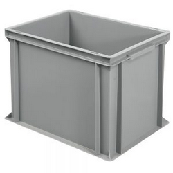 Transportbox für Geschirr, Euro-Format LxBxH 400 x 300 x 320 mm, grau-S